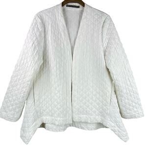 Beau Jours Chalet Quilted Open Jacket Size XS/S Art To Wear Layering Oversized
